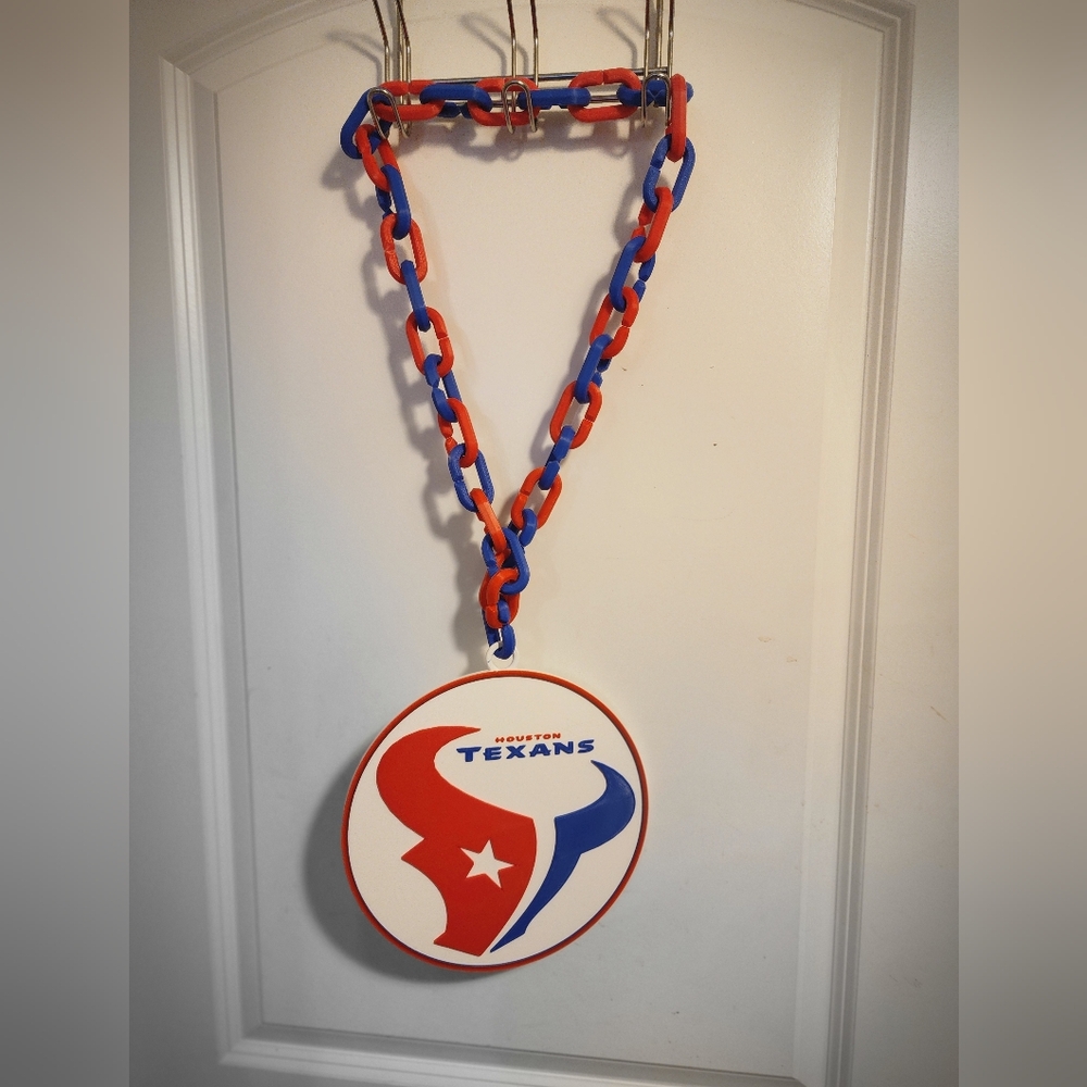 Houston Texans Red and Blue Chain Necklace